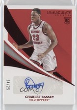 2021 Panini Immaculate Collegiate Red 24/25 Charles Bassey Rookie Auto RC 0s9t
