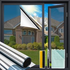 Heat Blocking Reflective Window Tint - 17.7x78.7 Inch With Daytime Privacy
