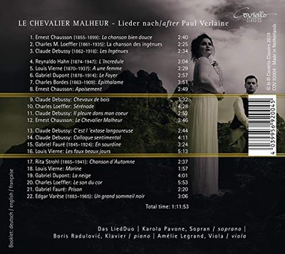 Le Chevalier Malheur: Mélodies Après Paul Verlaine by Ernest Chausson [CD]