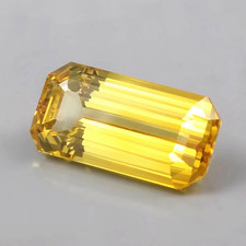 Natural Flawless Ceylon Yellow Sapphire Radiant Cut Loose Gemstone 25x13 MM