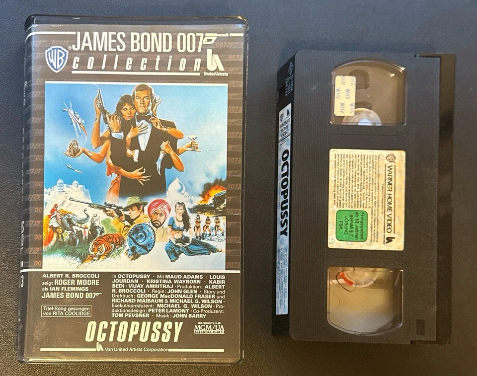 James Bond 007 - Octopussy MGM FSK12 Warner RAR Sammler 125Min. 1983/87 VHS - Bild 2 von 4