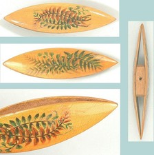 Antique Mauchline Fern Ware Tatting Shuttle * Scottish * Circa 1890s
