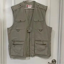 Montezuma Utility Vest men Size XL Conceal Carry Fishing Hunting khaki  Tactical