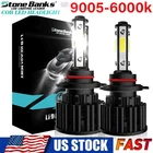 2PCS 9005 LED Headlight kit HB3 200W 8000LM High Low Beam 6000K White Bulbs