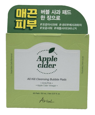 Ariul Apple Cider All Kill Cleansing Bubble Pads 60 Pads Anti Aging K-Beauty