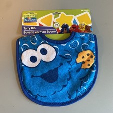 SESAME STREET TERRY BABY BIB 5 STYLES TO CHOOSE FROM NWT INFANT FEEDING