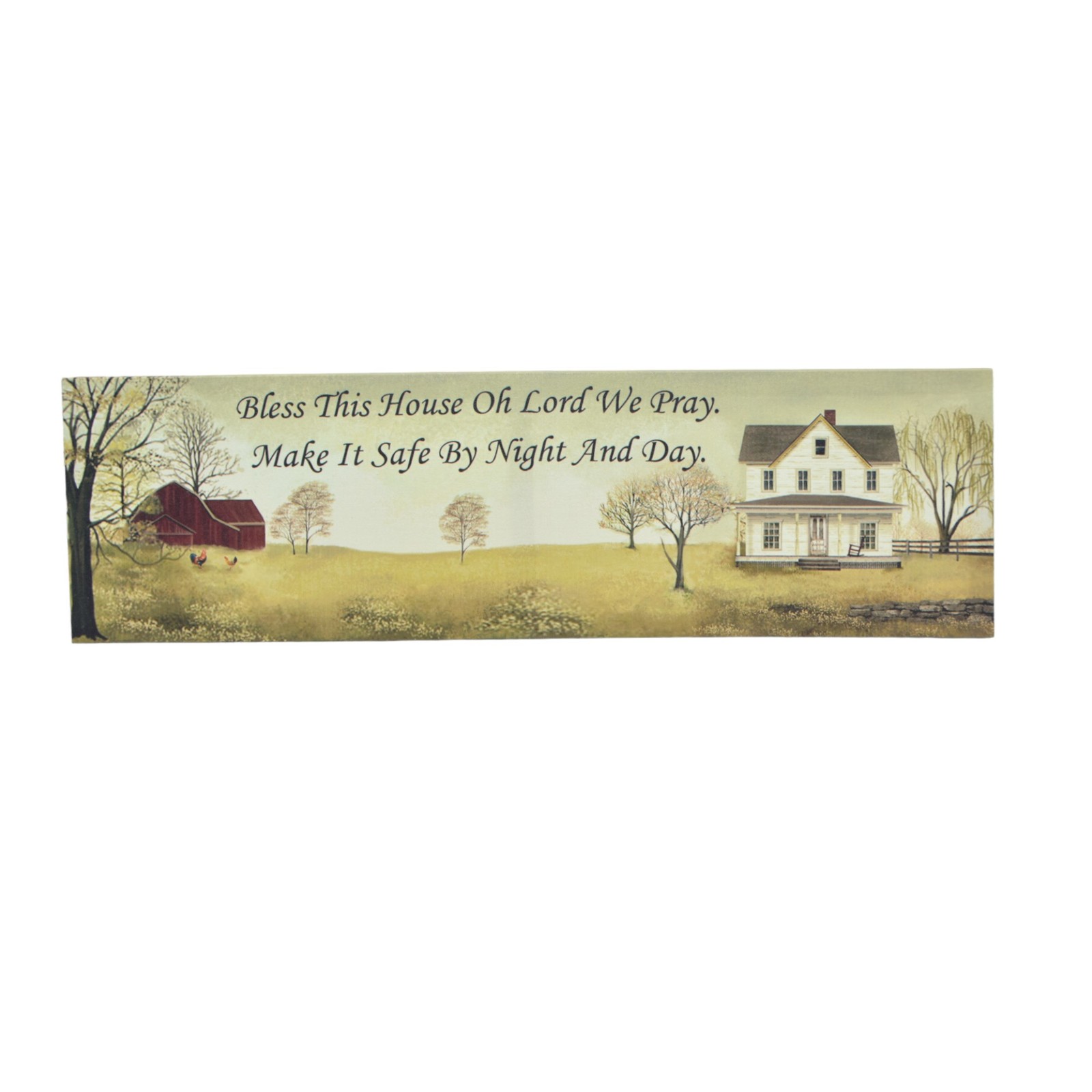 Country Farmhouse Bless This House 24 x 7 Canvas Print 3890₽