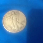 1943 Walking Liberty Half Dollar (fl yellow/purple)
