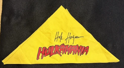 Hulk Hogan SIGNED AUTOGRAPH Hulkamania Yellow Bandana COA AUTO