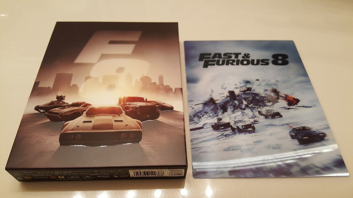Fast and Furious 8 Lenticular Full Slip Combo STEELBOOK
