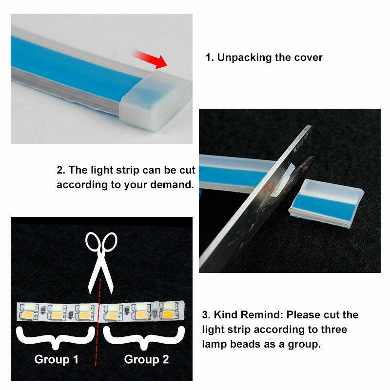 Tira de faros 60 cm delgada roja ámbar secuencial flexible LED DRL señal de giro EE. UU. Foto 4 de 4