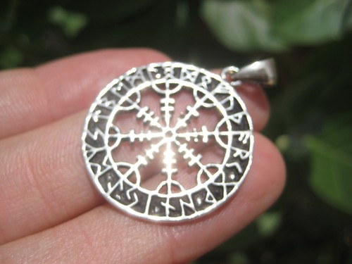 925 Silber Wikinger Nordischer Dreizack Aegishjalmr Aegishjalmur Helm der Ehrfurcht Anhänger A28 - Bild 2 von 8