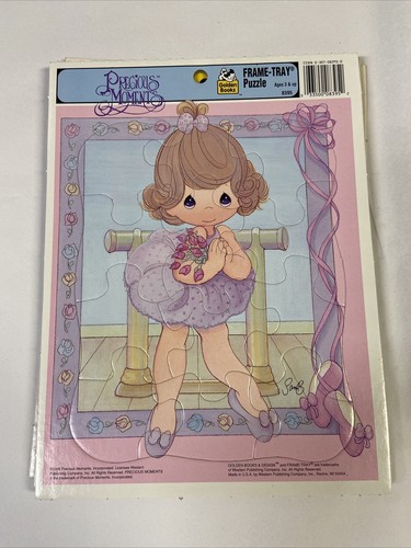 Vintage Golden Books Frame Tray Puzzle LOT 3 Disney Precious Moments - Picture 2 of 4