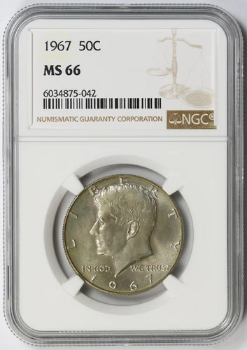 1967 Kennedy Half Dollar 50C MS 66 NGC