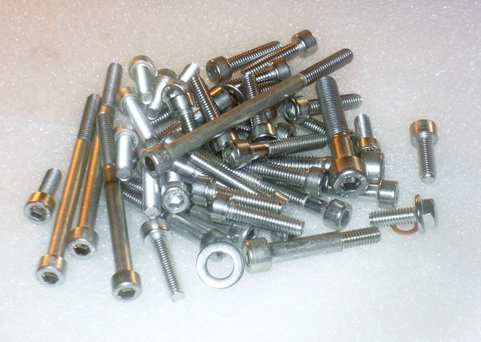 Motor y cilindro Yamaha TW125 TW200 2000-17 acero inoxidable Allen Bolt kit 48 piezas Foto 3 de 4