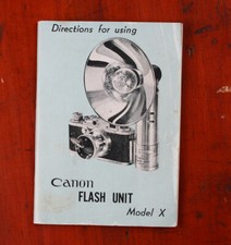 CANON FLASH UNIT MODEL X INSTRUCTION BOOK/217477