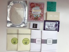 Lot 10 New Variety BATH SALT JAPAN BISON ROSE OIL Lavender Soak Loofah Spa SCRUB