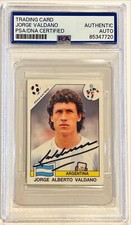 1990 Panini Italia Fifa Jorge Valdano Argentina Signed Auto Sticker #132 PSA DNA