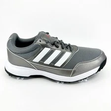 Adidas Tech Response 2.0 Gray Silver Metallic Mens Wide Golf Shoes EE9420