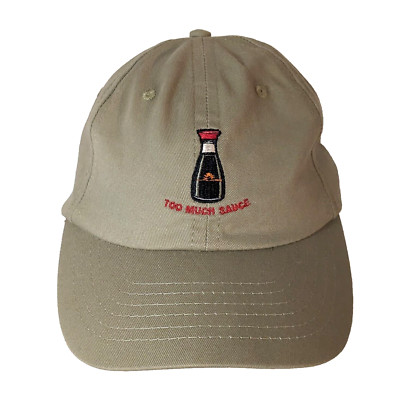 Too Much Sauce Strapback Adjustable Cap Hat, Soy Sauce Logo
