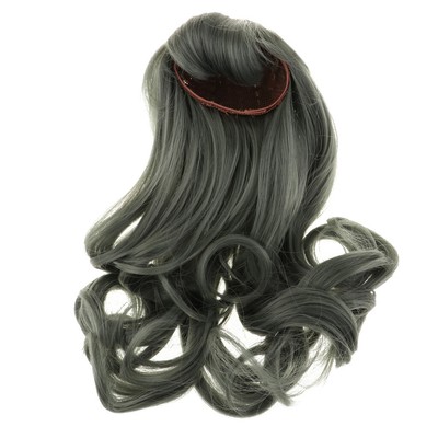 Bjd Doll Wig 1/3 8-9'' Long Wave Hair for Night Lolita DIY Making Black Bjd Doll Wig 1/3 8-9'' Long Wave Hair for Night Lolita DIY Making Black