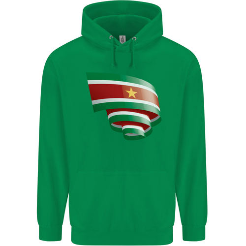 Curled Suriname Flag Suriname Day Football Childrens Kids Hoodie - 第 12/39 張圖片
