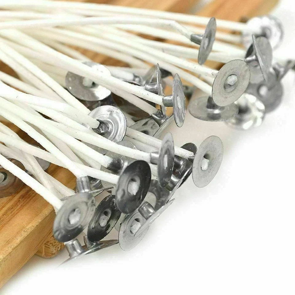 Premium Pre Waxed Cotton Candle Wicks Low Smoke DIY Wick with Tabs Sustainers AU - image 3 of 4