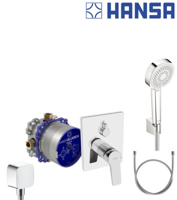 Hansa Armaturen Twist Duscharmatur Bluebox Unterputz original Hansa Regendusche 
