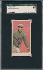 1909 E101 'SET OF 50' - JOHN MCGRAW - SGC 20 FR 1.5 (SVSC)