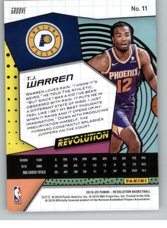 2019-20 Panini Revolution Groove #11 T.J. Warren (ref 132018) - Image 2 of 2