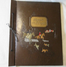Antique Hunt Scene 1920s 1930s Photo Album Scrapbook Unused 43 pages