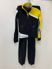 IceDress Mens S Black Yellow Crossover Outfit Thermal Figure Skating Ice Dancing