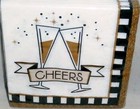 New Years Eve Beverage Napkins 16 Ct  2-Ply MIDNIGHT CELEBRATION 9 4/5" X 9 3/4"