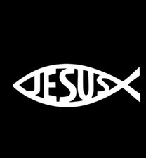 Jesus Fish car decal sticker religious