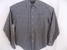 Ralph Lauren Classic Fit Men's Size 16 1/2 Green Plaid Button Down Cotton Shirt