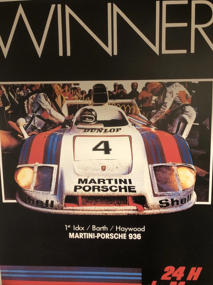 AWESOME Porsche poster winner 24 Heures du Mamd 1977 - Image 4 of 4