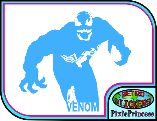 Venom Marvel N Vinyl Sticker Laptop Console Car Lorry Wall Poster Comic - Picture 15 of 20