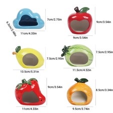 Ceramic Hamster Hideout Nest Cartoon House Chinchilla Small Animal Cooling Cave