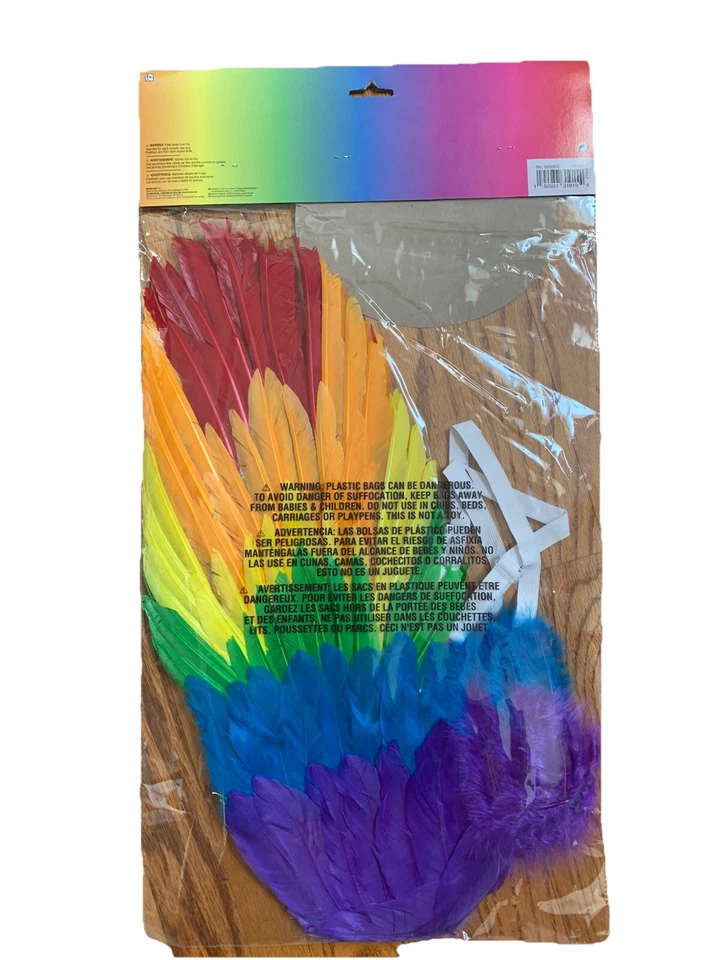 Nuevo con etiquetas Plumas Alas Plumas Plumas - Amscan - Multicolor - Disfraz de Halloween Orgullo  Foto 3 de 3