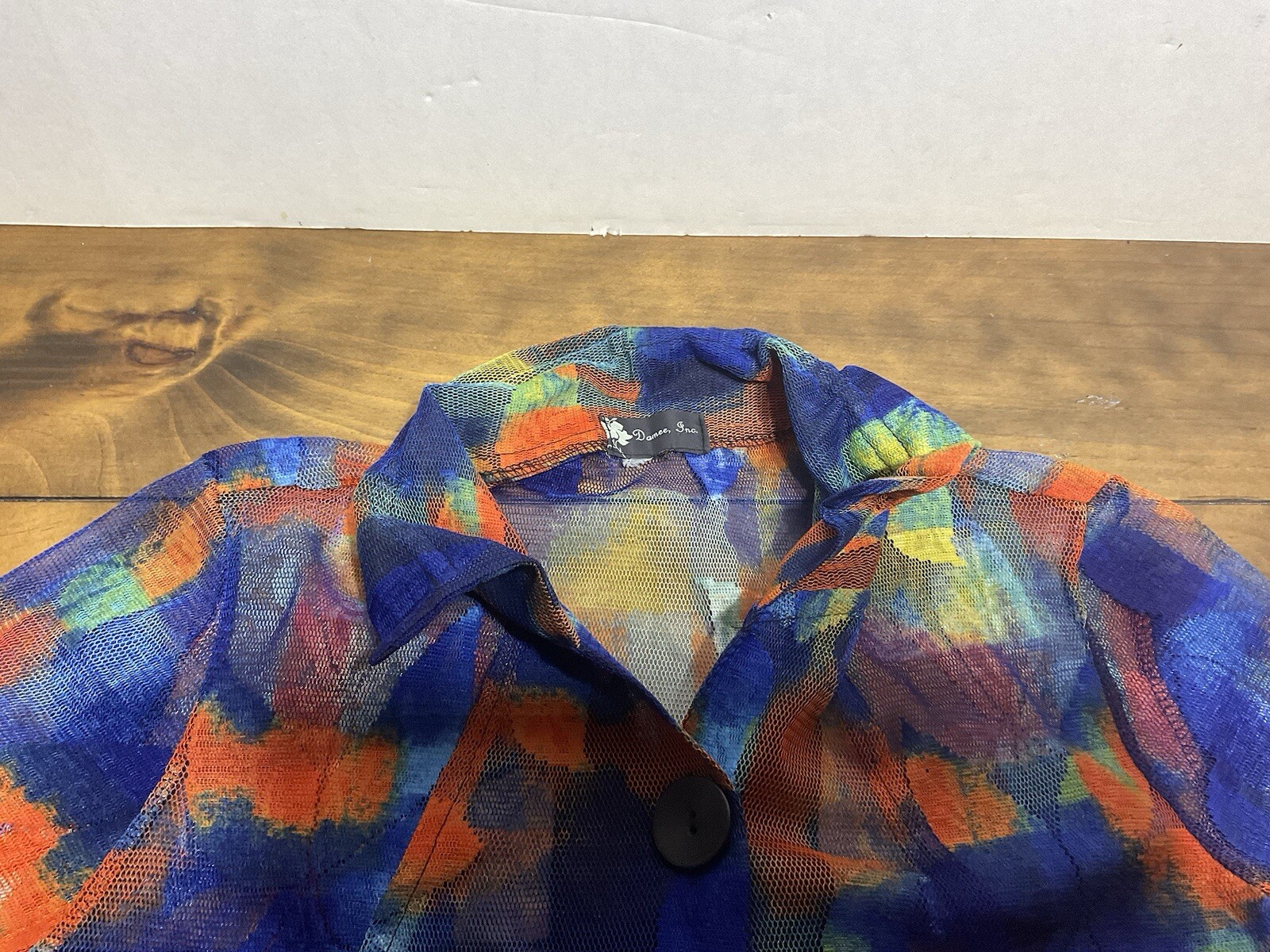 Damee Inc Sheer Jacket Dramatic Wire Collar Color… - image 3