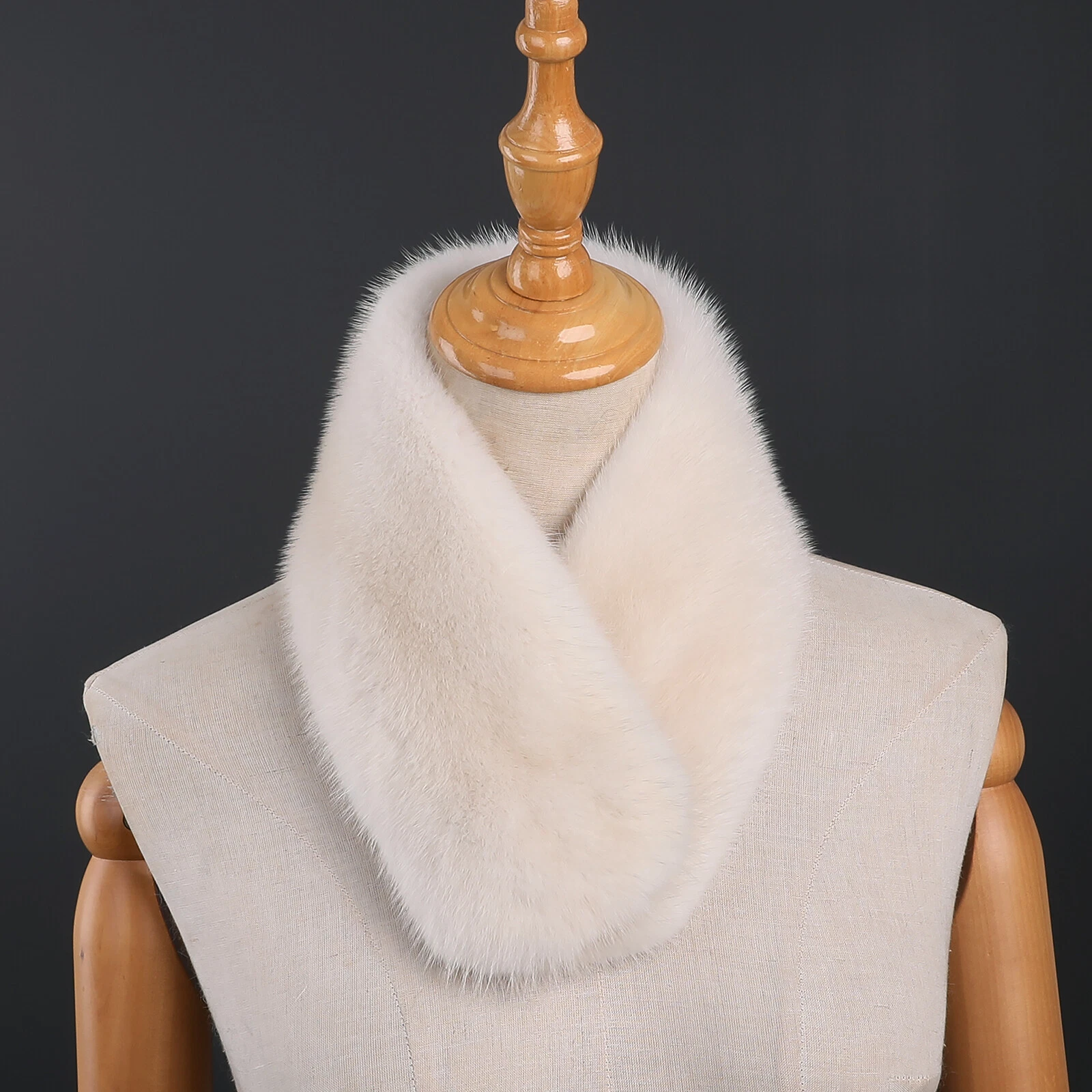 Unisex Winter Warm Real Mink Fur Scarf Neck Warmer Fur Scarves Collar Short