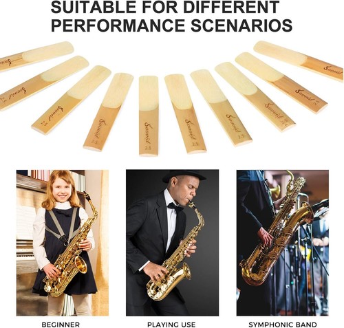 Professional Alto Saxophone Reeds 2.5 Strength - 10 Pack with Case - Picture 7 of 12