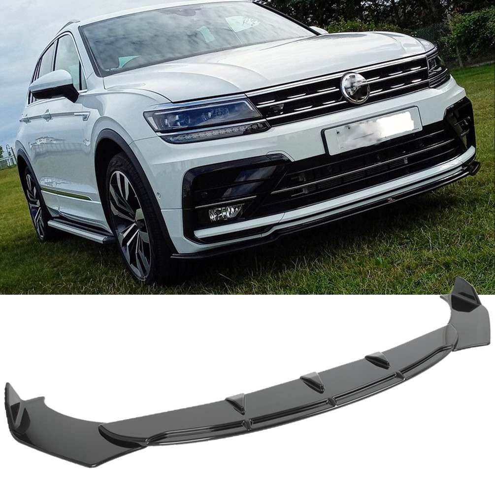 Front Bumper Lip Spoiler Splitter Body Kit For VW Volkswagen Tiguan 2009-2023