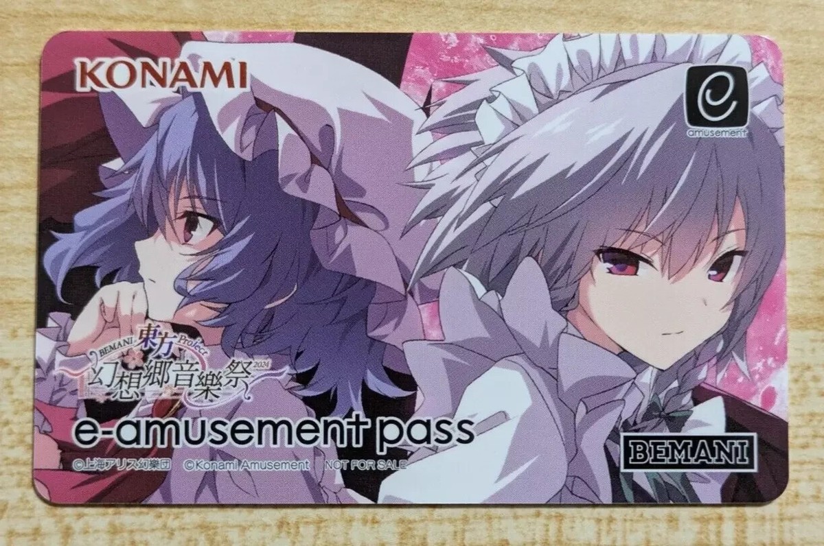 SHIPS FROM USA Konami e-AMUSEMENT PASS Card Bemani Touhou Project