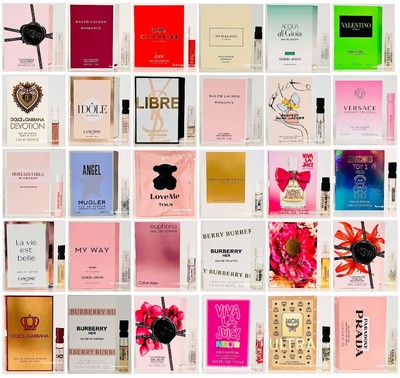 Perfume Sampler Vials Designer Fragrance Women Prada Dolce & Gabbana Burberry