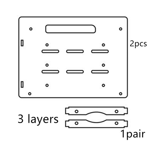 Acrylic Disk Test Bench Case Bracket DIY Enclosure Set Hard Drive 3.5 inch HDD - Picture 8 of 11