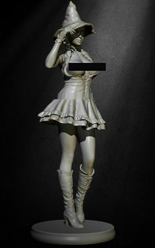 1/24 75mm Resin Figur Modellbausatz Sexy Girl Beauty Fantasy Spirit Hexe unbemalt - Bild 2 von 6