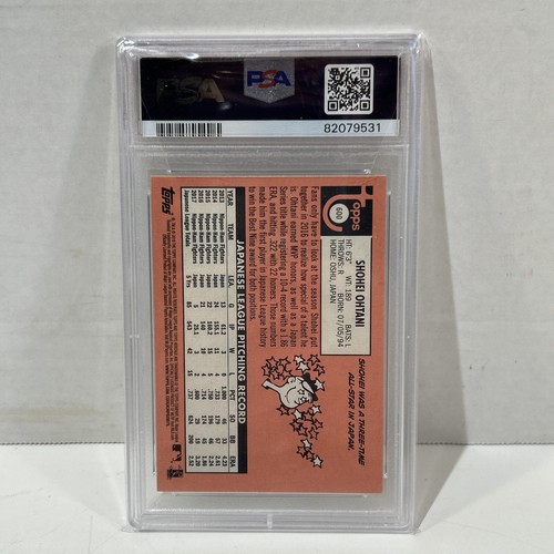 SHOHEI OHTANI PSA 9 GEM-MT. 2018 TOPPS HERITAGE Card #600 Graded - Picture 5 of 14