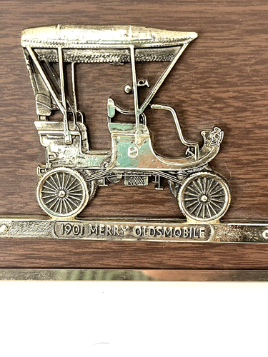 Wood And Metal Plaque 1901 Merry Oldsmobile Car Vintage Auto Wall Hanging - Picture 4 of 5