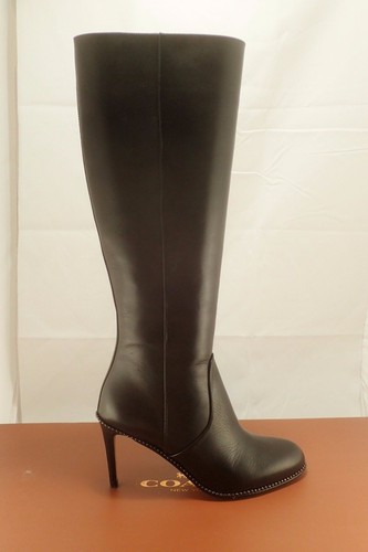 Coach Remi Semi Matte Calf Round Toe Leather Knee High